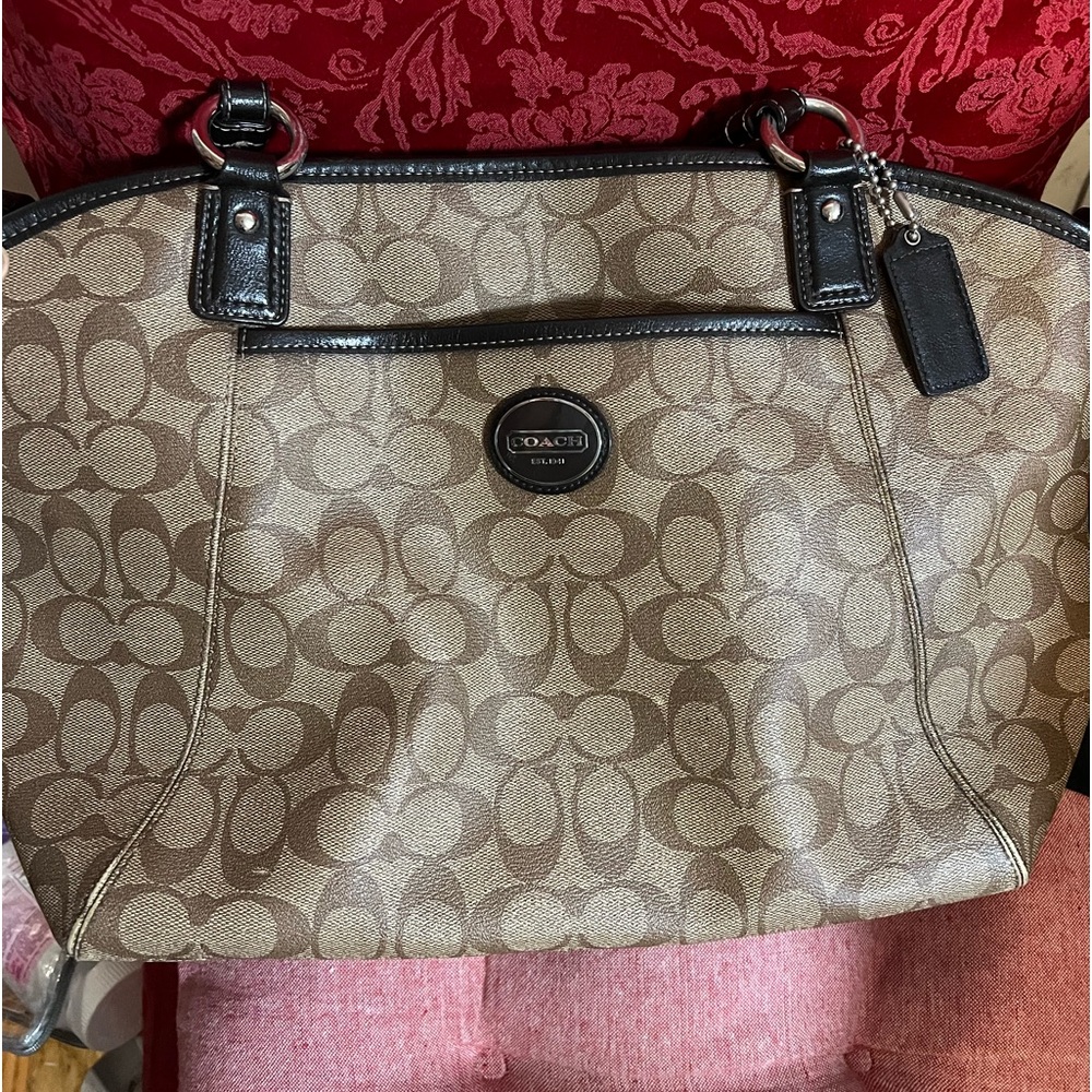 Large COACH SIGNATURE BAG F-19816